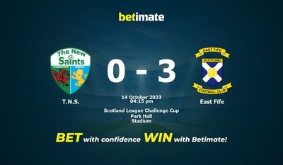 Prognóstico, Odds e Dicas de Apostas TNS x East Fife 14/10/2023