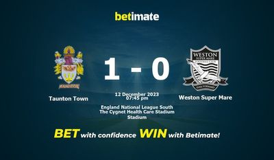 Taunton Town vs Weston Super Mare Prognóstico, Odds e Dicas de Apostas 12/12/2023