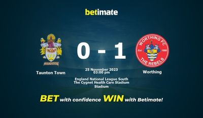 Taunton Town x Worthing Prognóstico, Odds e Dicas de Apostas 25/11/2023