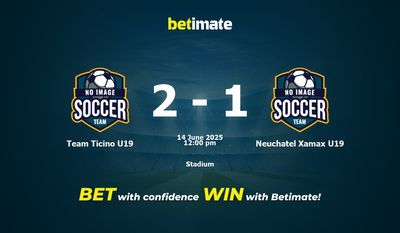 Palpite, odds e dicas de apostas para Team Ticino U19 x Neuchatel Xamax U19 - 14/06/2025