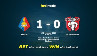 Palpite, probabilidades e previsões de Telstar vs FC Dordrecht Dicas de Apostas 15/12/2023