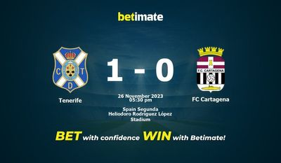 Prognóstico, Odds e Dicas de Apostas Tenerife vs FC Cartagena 26/11/2023