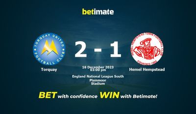 Predição, probabilidades e previsões de Torquay vs Hemel Hempstead Dicas de Apostas 16/12/2023
