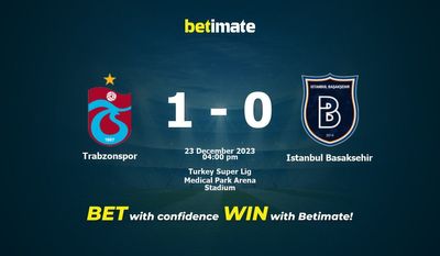 Prognóstico, Odds e Dicas de Apostas Trabzonspor x Istanbul Basaksehir 23/12/2023