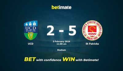 Prognóstico, Odds e Dicas de Apostas UCD vs St. Patricks 02/03/2024