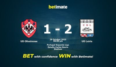 UD Oliveirense vs UD Leiria Prognóstico, Odds e Dicas de Apostas 29/10/2023