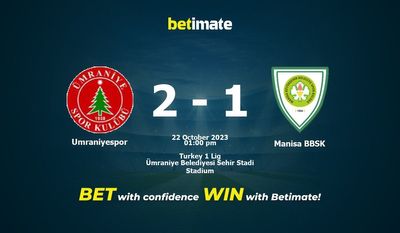 Umraniyespor vs Manisa BBSK Prognóstico, Odds e Dicas de Apostas 22/10/2023