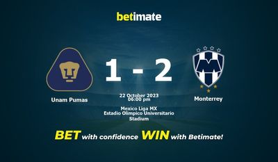 Unam Pumas vs Monterrey Prediction, Odds & Betting Tips 10/22/2023