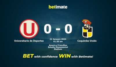 Universitario de Deportes vs Coquimbo Unido Prognóstico, Odds e Dicas de Apostas 21/01/2024