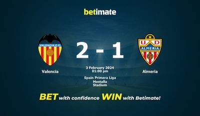 Prognóstico Valencia x Almería 02/03/2024