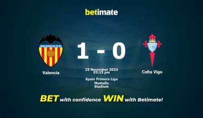 Palpite, Odds e Dicas de Apostas Valencia x Celta de Vigo 25/11/2023