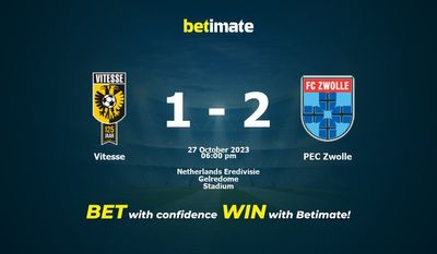 Prognóstico, Odds e Dicas de Apostas Vitesse x PEC Zwolle 27/10/2023
