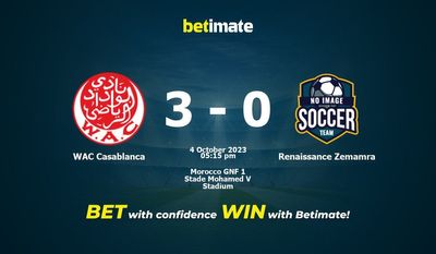 WAC Casablanca x Renaissance Zemamra Prognóstico, Odds e Dicas de Apostas 10/04/2023