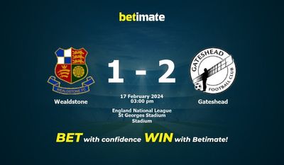 Wealdstone x Gateshead Prognóstico, Odds e Dicas de Apostas 17/02/2024