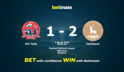 Прогнозы, коэффициенты и советы по ставкам на матч AFC Fylde — Hartlepool 03/04/2025