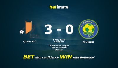 Прогнозы, коэффициенты и советы по ставкам на матч Ajman SCC против Al Urooba 05.05.2025