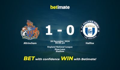 Прогнозы, коэффициенты и советы по ставкам на матч Altrincham против Halifax 26.12.2024