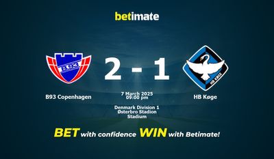 B93 Copenhagen vs HB Køge Прогнозы, шансы и советы по ставкам на 07.03.2025