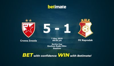 Црвена Звезда vs ФК Напредак Прогнозы, шансы и советы по ставкам на 07.05.2025
