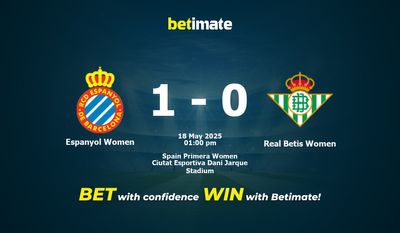 Espanyol Women против Real Betis Women. Прогнозы, коэффициенты и советы по ставкам 18.05.2025