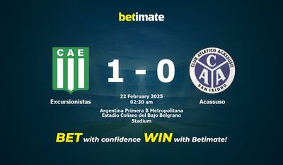 Прогнозы, коэффициенты и советы по ставкам на матч Excursionistas против Acassuso 21.02.2025
