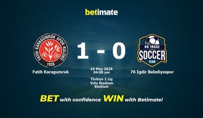 Фатих Карагумрук vs 76 Игдир Беледиеспор Прогнозы, шансы и советы по ставкам на 10.05.2025