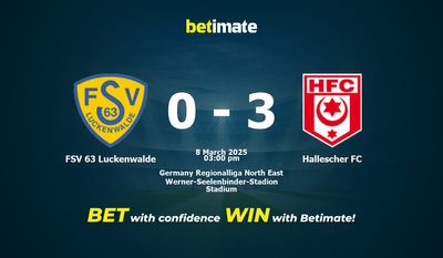 FSV 63 Luckenwalde vs Hallescher FC Прогнозы, шансы и советы по ставкам на 08.03.2025