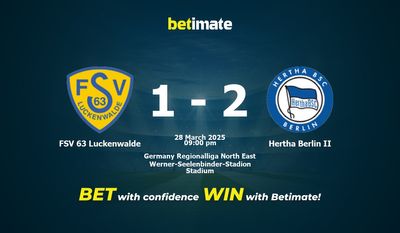 Прогнозы, коэффициенты и советы по ставкам на матч FSV 63 Luckenwalde против Hertha Berlin II 28.03.2025
