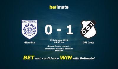Джаннина против OFI Crete Прогнозы, коэффициенты и советы по ставкам на 25.02.2024