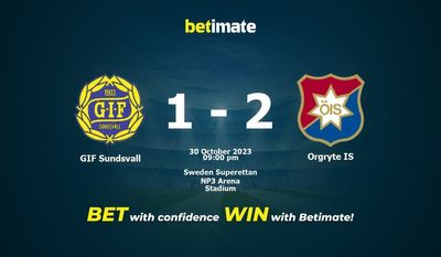GIF Sundsvall vs Orgryte IS Прогнозы, шансы и советы по ставкам на 30.10.2023