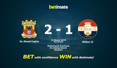Прогнозы, коэффициенты и советы по ставкам на матч Go Ahead Eagles против Willem II 16.03.2025