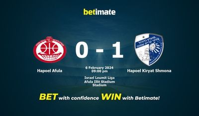 Хапоэль Афула vs Хапоэль Кирьят-Шмона Прогнозы, коэффициенты и советы по ставкам на 06.02.2024