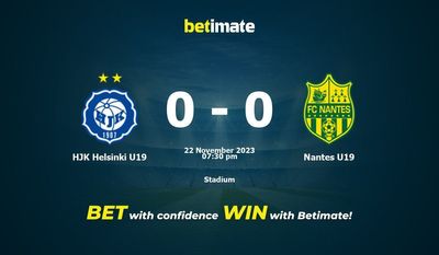 ХИК Хельсинки U19 — Нант U19 Прогнозы, коэффициенты и советы по ставкам на 22.11.2023