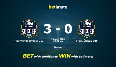 Гонконг/Имир Копавогур U19 против Фрама/Ульфарнира U19 Прогнозы, коэффициенты и советы по ставкам на 29.04.2025
