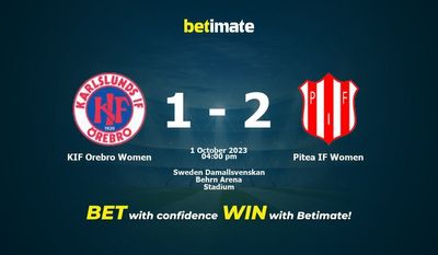 KIF Erebro Women vs Pitea IF Women Прогнозы, шансы и советы по ставкам на 01.10.2023