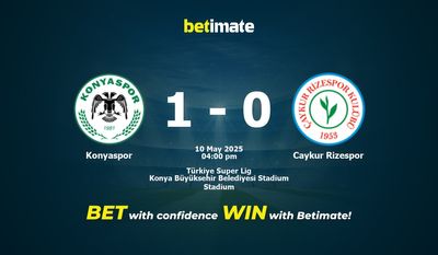 Коньяспор vs Кайкур Ризеспор Прогнозы, шансы и советы по ставкам на 10.05.2025