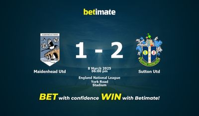 Maidenhead Utd против Sutton Utd Прогноз, коэффициенты и советы по ставкам 03/08/2025