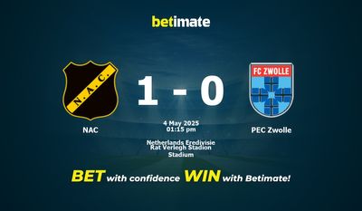 Прогнозы, коэффициенты и советы по ставкам на матч NAC против PEC Zwolle 05/04/2025