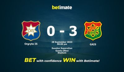 Orgryte IS vs GAIS Прогнозы, коэффициенты и советы по ставкам на 28.09.2023