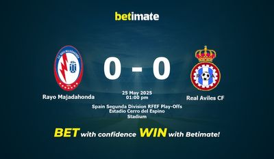 Прогнозы, коэффициенты и советы по ставкам на матч Rayo Majadahonda — Real Aviles CF 25.05.2025
