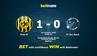 Прогнозы, коэффициенты и советы по ставкам на матч Roda JC против FC Den Bosch 21.02.2025