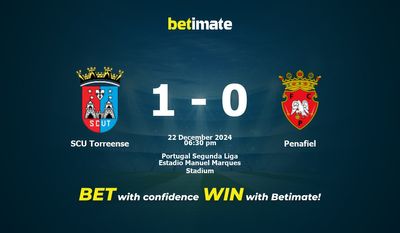Прогнозы, коэффициенты и советы по ставкам на матч SCU Torreense — Penafiel 22.12.2024