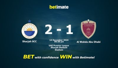 Прогнозы, коэффициенты и советы по ставкам на матч Sharjah SCC против Al Wahda Abu Dhabi 14.12.2024