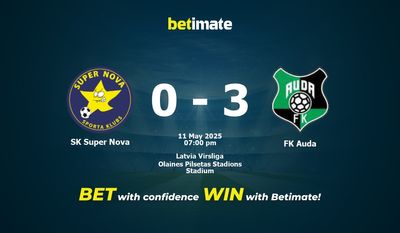 Прогнозы, коэффициенты и советы по ставкам на матч SK Super Nova — FK Auda 05/11/2025