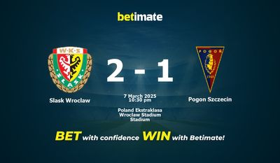 Slask Wroclaw против Pogon Szczecin Прогноз, коэффициенты и советы по ставкам 03/07/2025