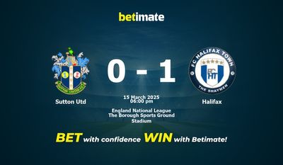 Прогнозы, коэффициенты и советы по ставкам на матч Sutton Utd — Halifax 15.03.2025