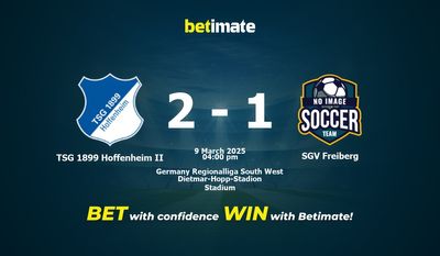 Прогнозы, коэффициенты и советы по ставкам на матч TSG 1899 Hoffenheim II против SGV Freiberg 03.09.2025
