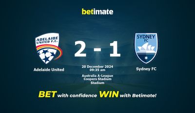 Adelaide United vs Sydney FC Förutsägelse, odds och speltips 2024-12-20