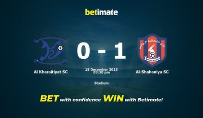 Al Kharaitiyat SC vs Al-Shahaniya SC Prognos, odds & Speltips 2023-12-15