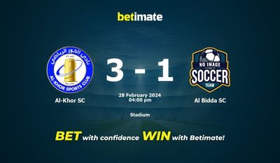 Al-Khor SC vs Al Bidda SC förutsägelse, odds och speltips 2024-02-28